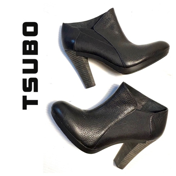 Tsubo Tayla Black Leather Booties 9 - Picture 1 of 12